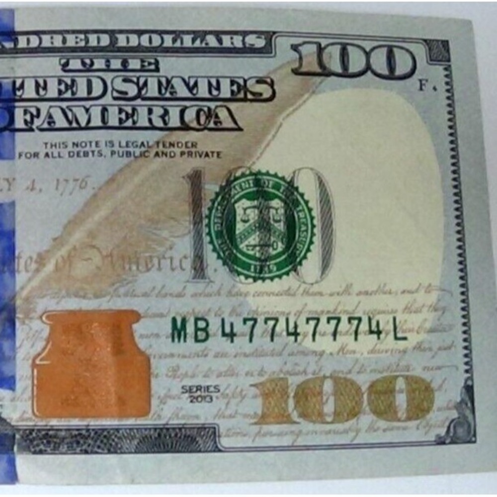 Fancy $100 Bill Serial Number 47747774 Five of kind Hall of Fame Rating #088
